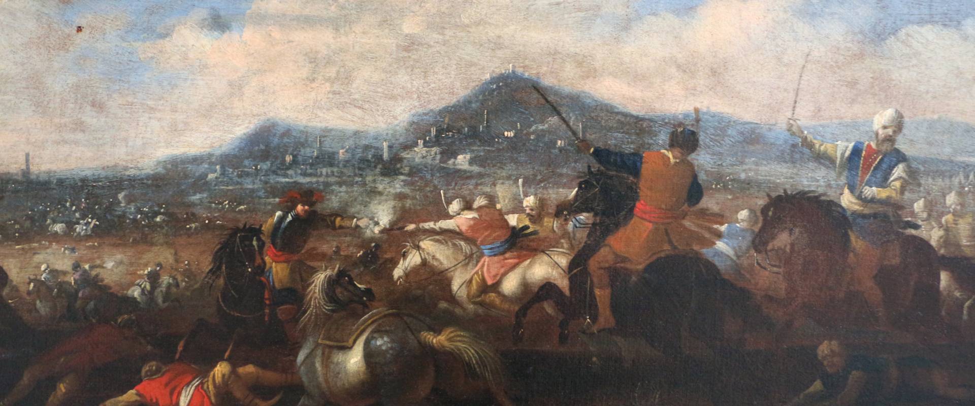 Ignoto, battaglia tra cavalieri turchi e cristiani, 1650-1700 ca. 02 foto di Sailko